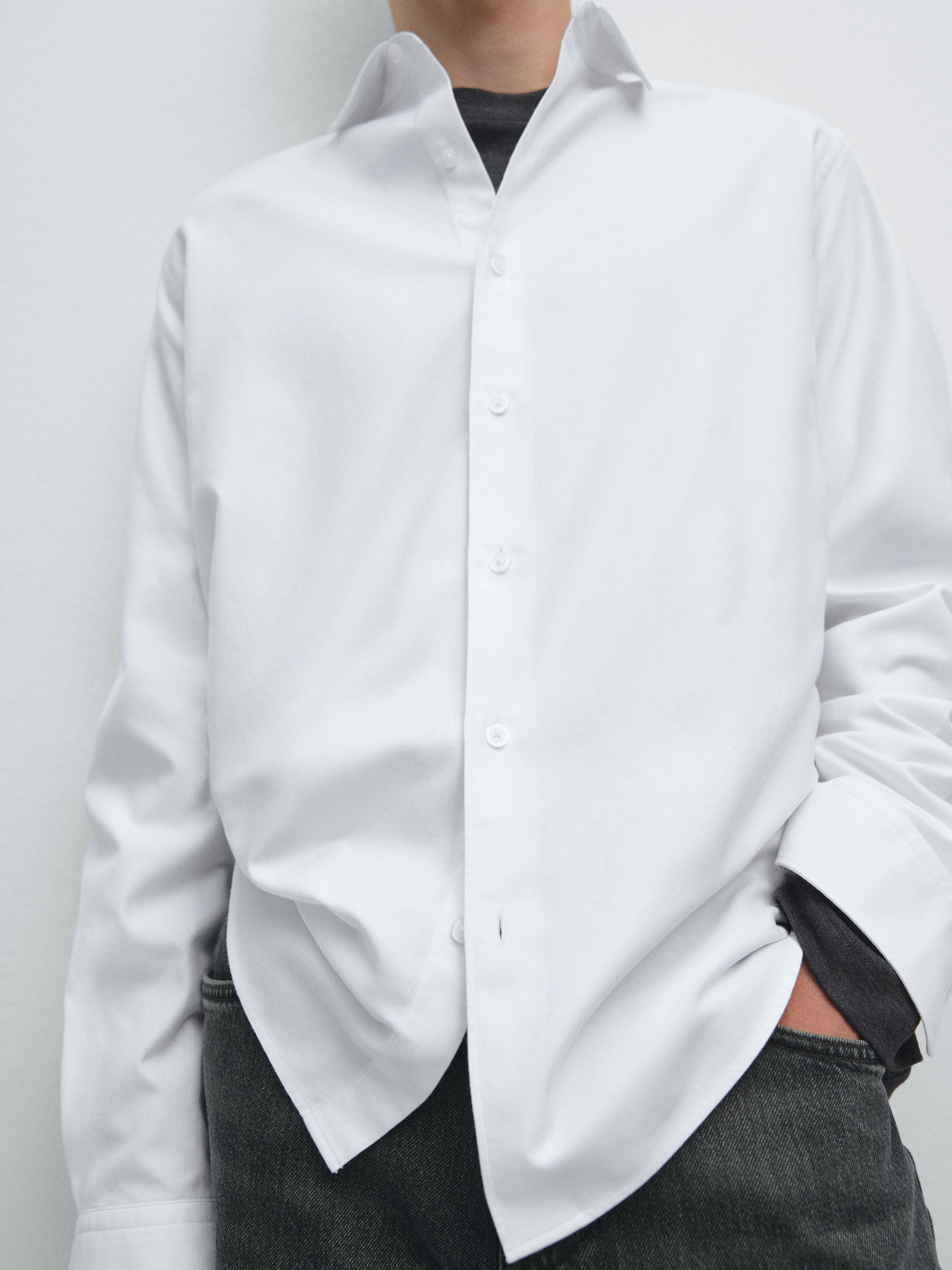 Regular fit twill shirt